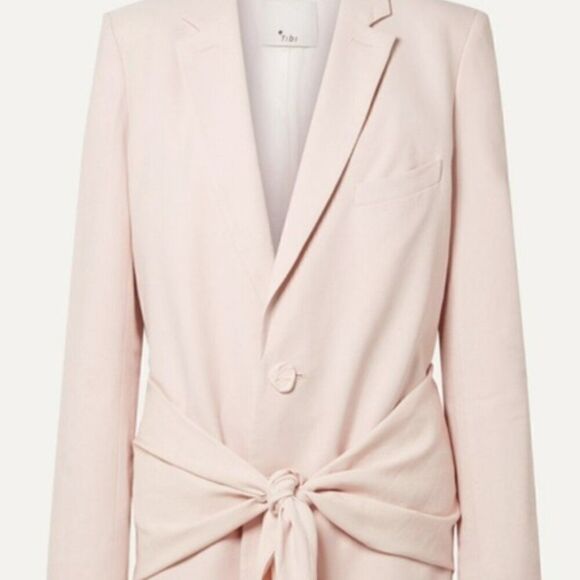 Tibi Women's 0 Baby Pink Twill Blazer - Picture 1 of 13